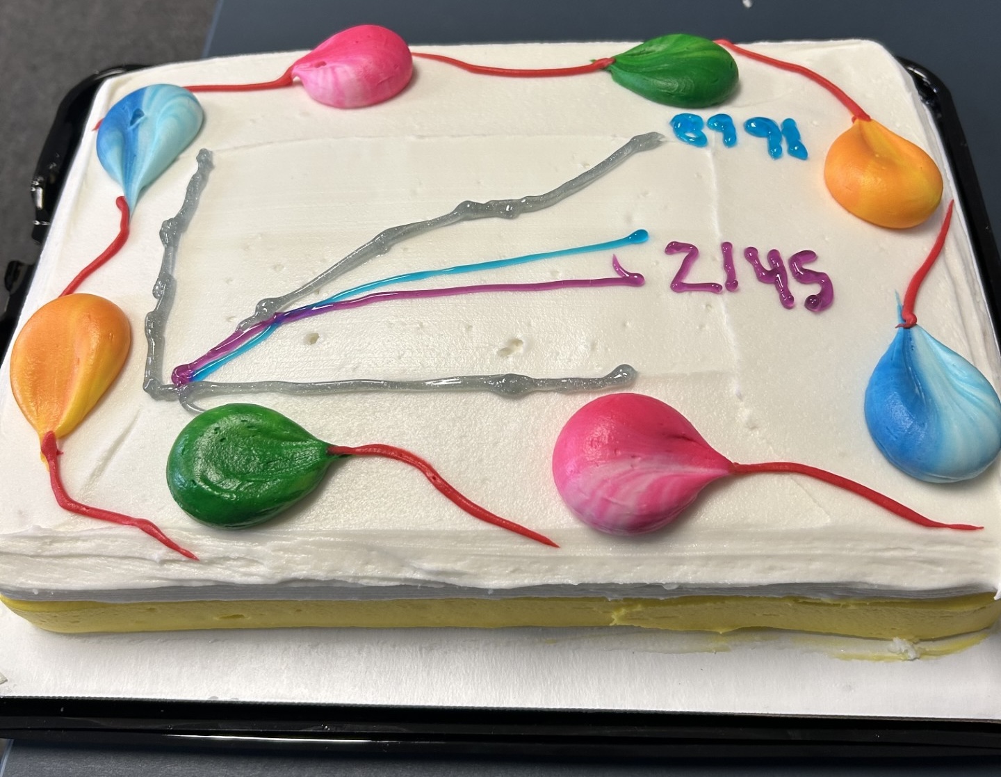 Purple line cake